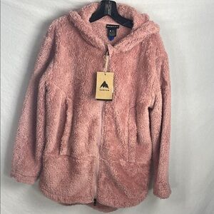 Burton Soft Pink Teddy Jacket small new